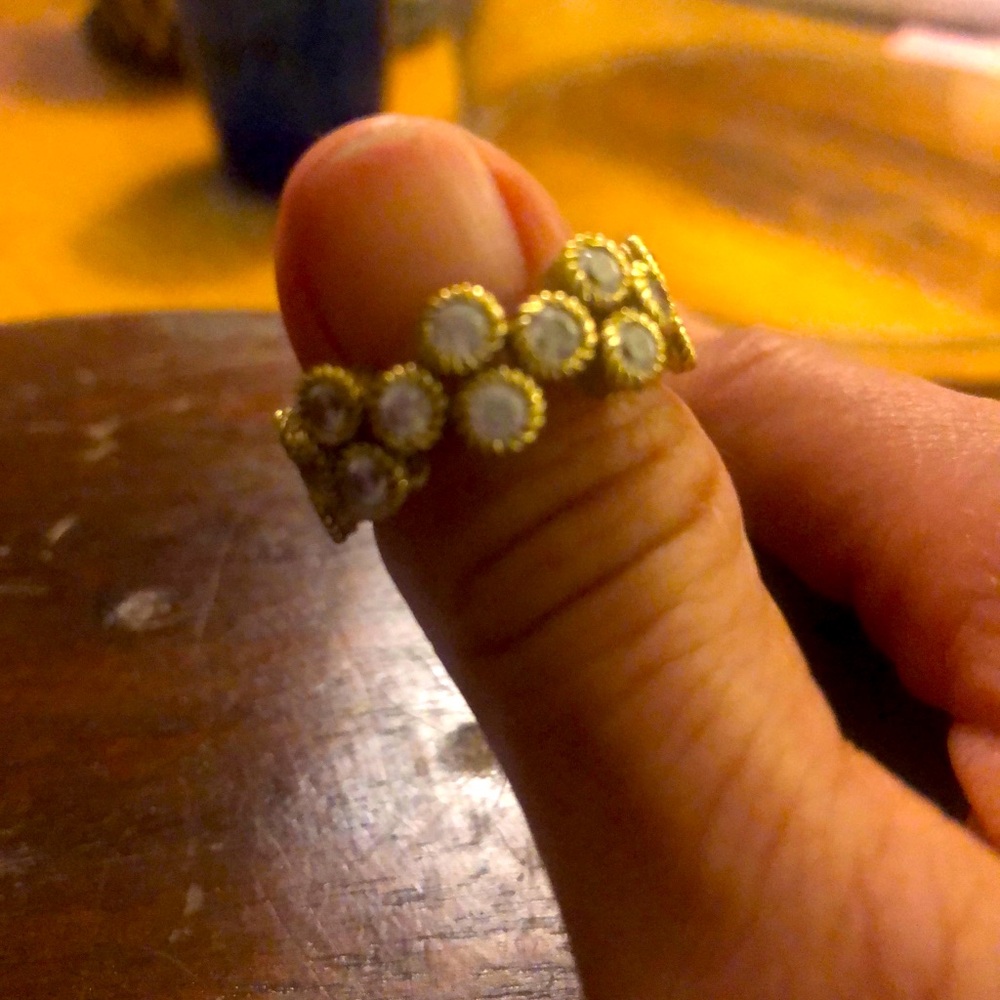 Judith Ripka Gold Clad Sterling Silver Ring